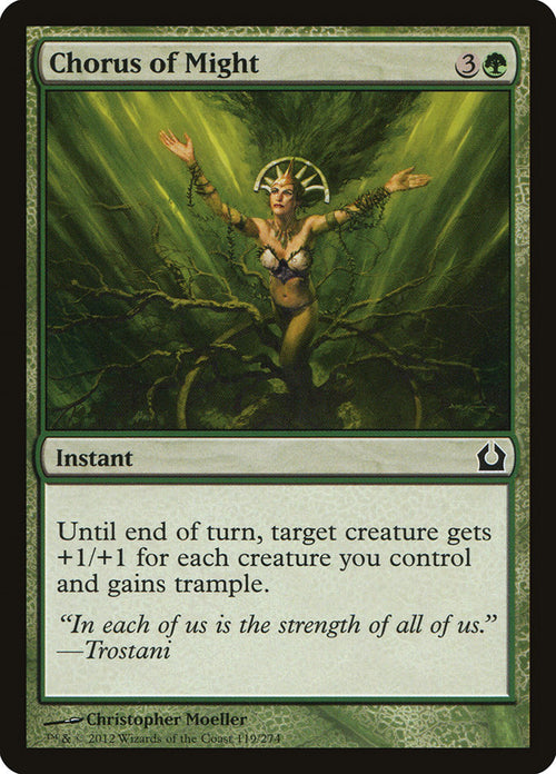 Card Scan of Chorus of Might | RTR