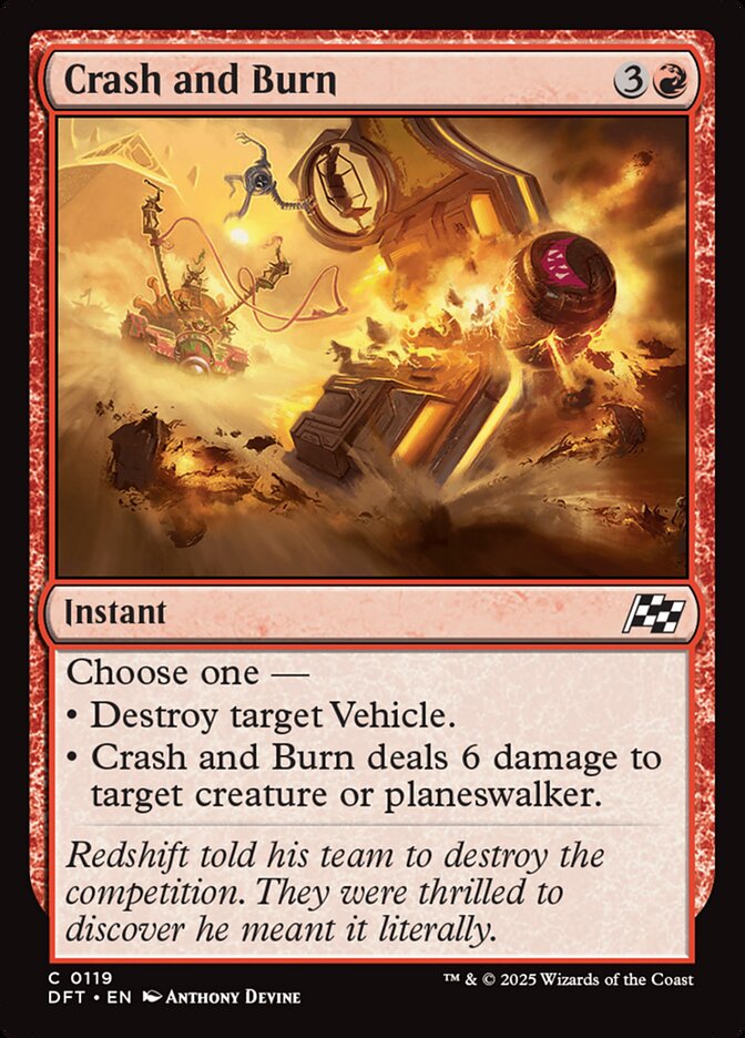 Card Scan of Crash and Burn | DFT