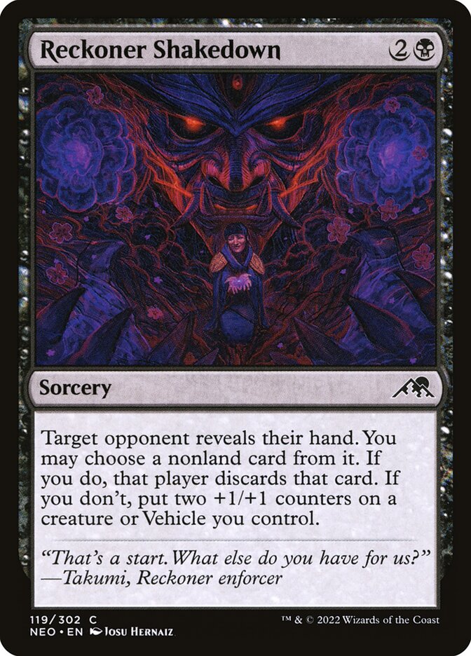 Card Scan of Reckoner Shakedown | NEO