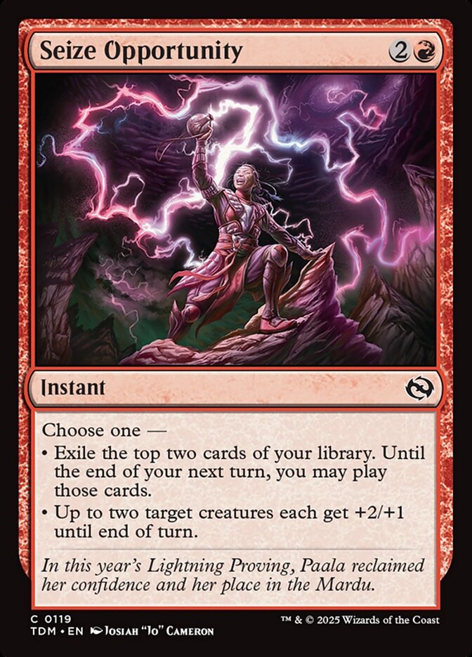 Card Scan of Seize Opportunity | TDM