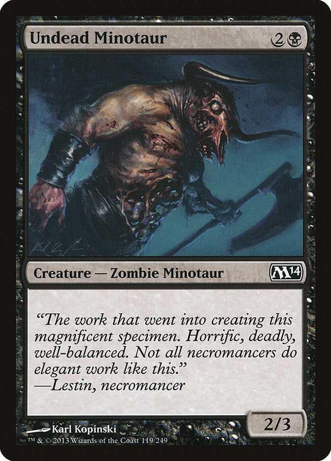 Card Scan of Undead Minotaur | M14