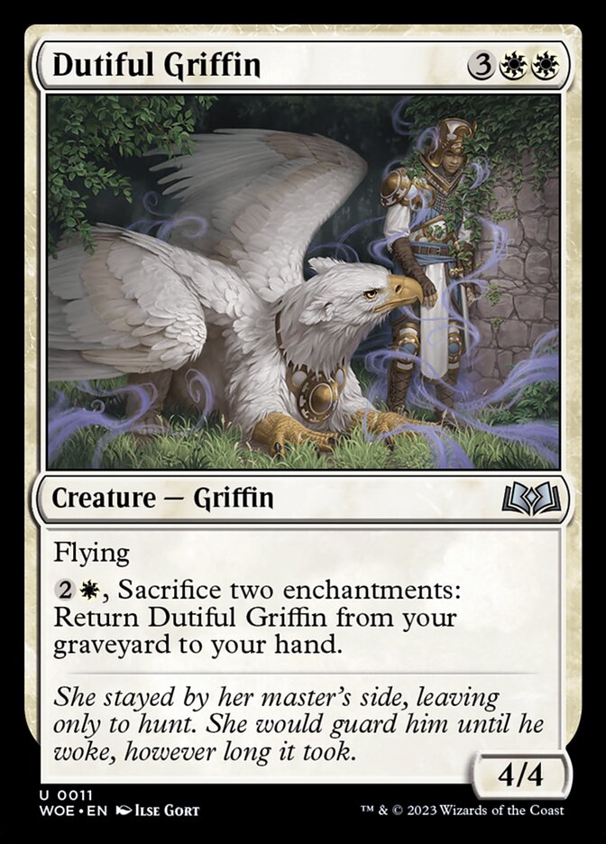 Card Scan of Dutiful Griffin | WOE