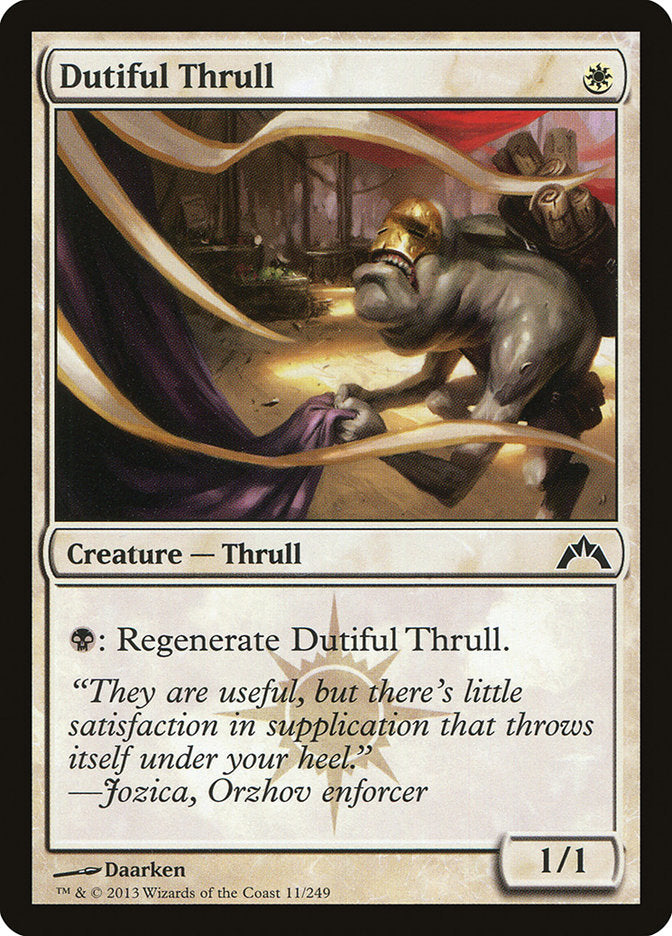 Card Scan of Dutiful Thrull | GTC