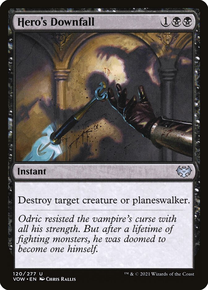 Card Scan of Hero's Downfall | VOW