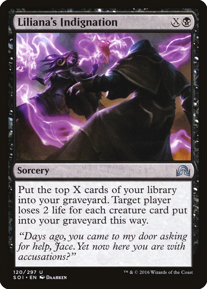 Card Scan of Liliana's Indignation | SOI