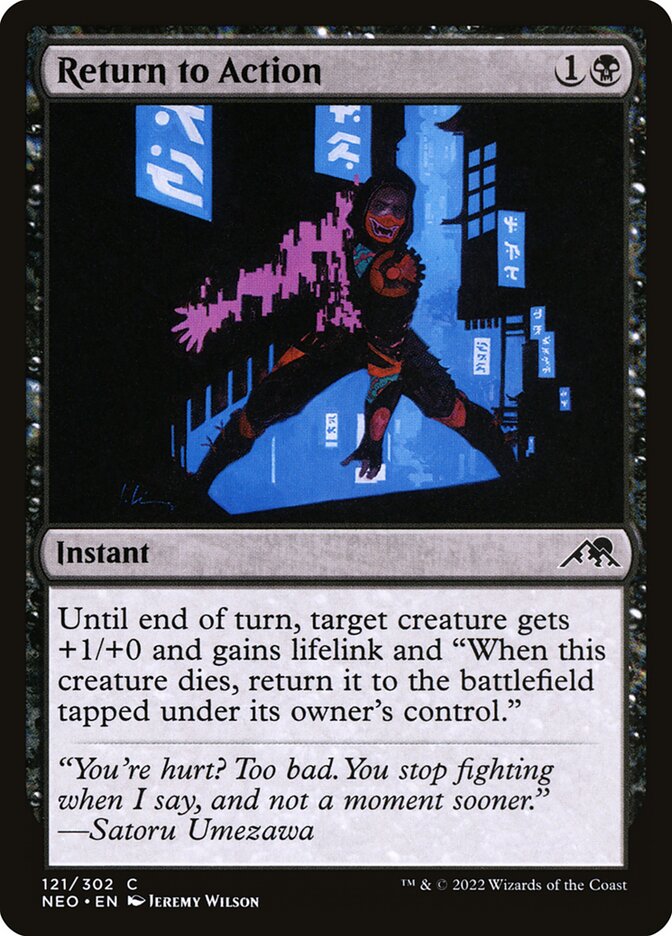 Card Scan of Return to Action | NEO