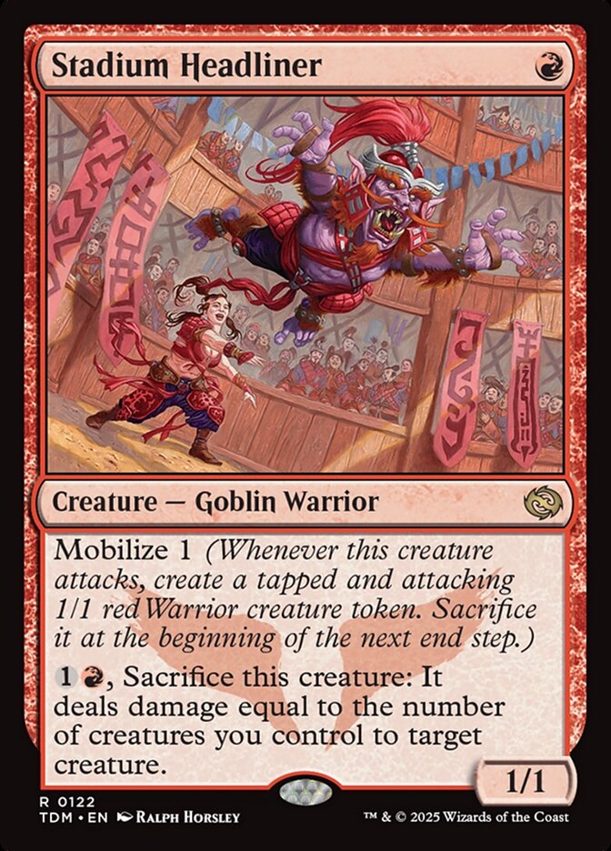 Card Scan of Stadium Headliner | TDM