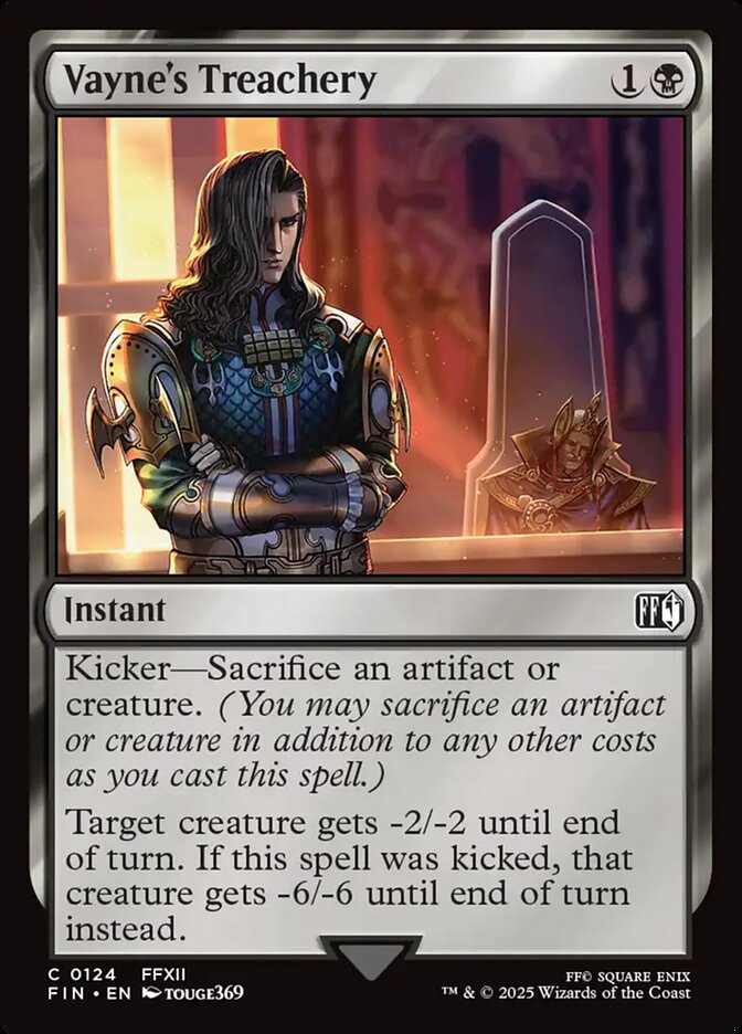 Card Scan of Vayne's Treachery | FIN