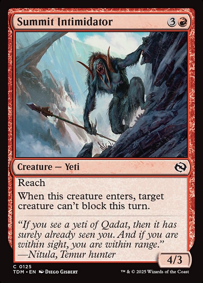 Card Scan of Summit Intimidator | TDM