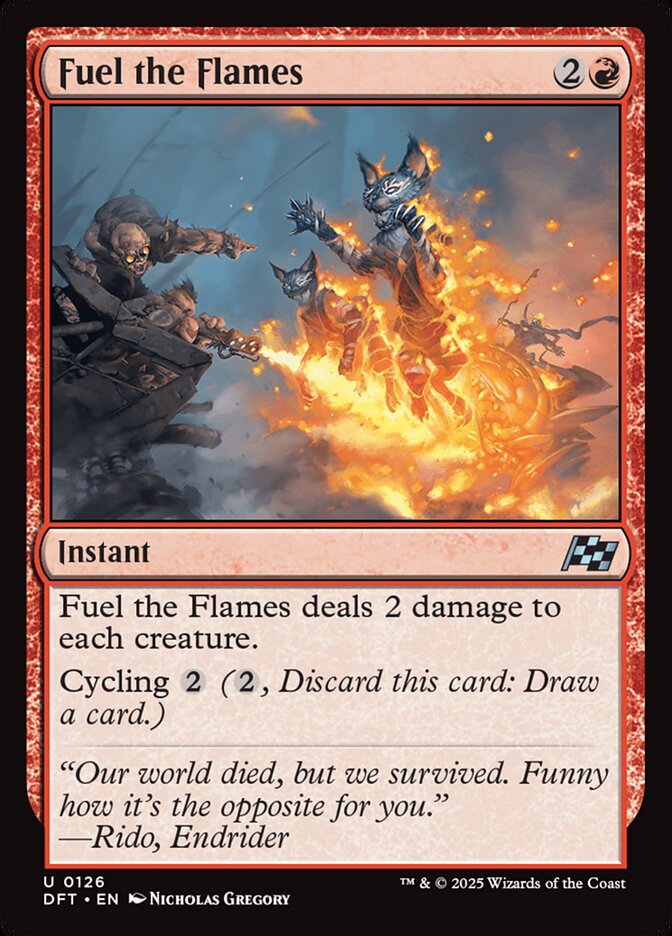 Card Scan of Fuel the Flames | DFT