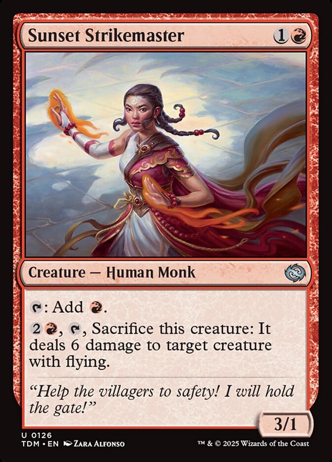 Card Scan of Sunset Strikemaster | TDM