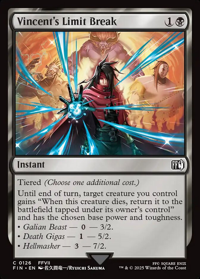 Card Scan of Vincent's Limit Break | FIN