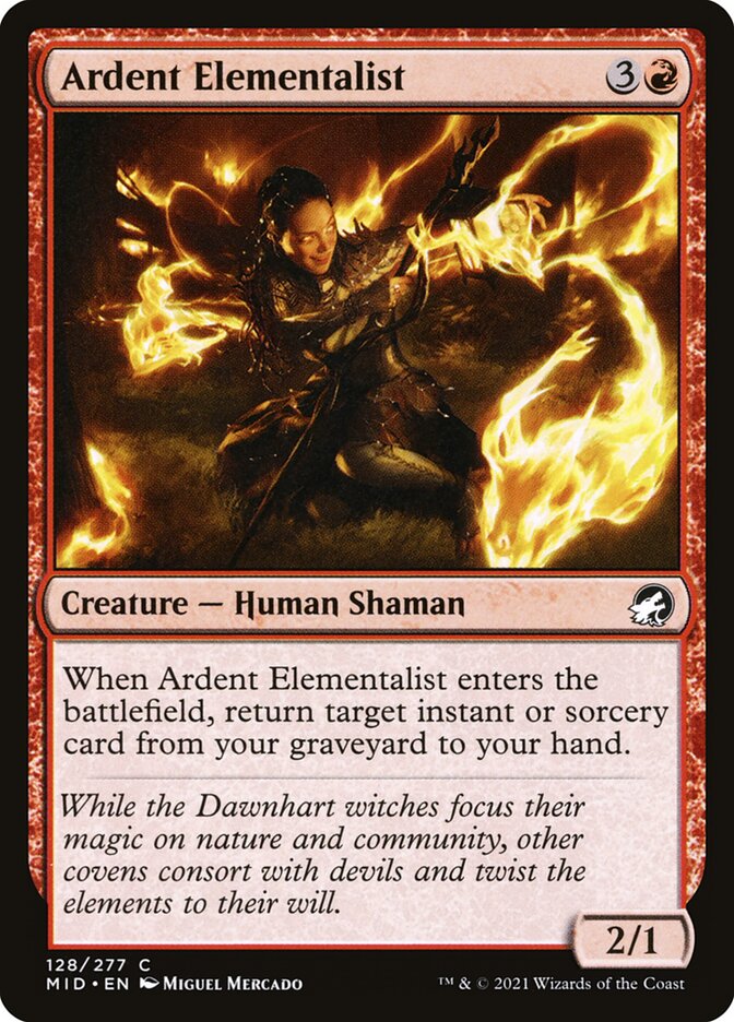 Card Scan of Ardent Elementalist | MID