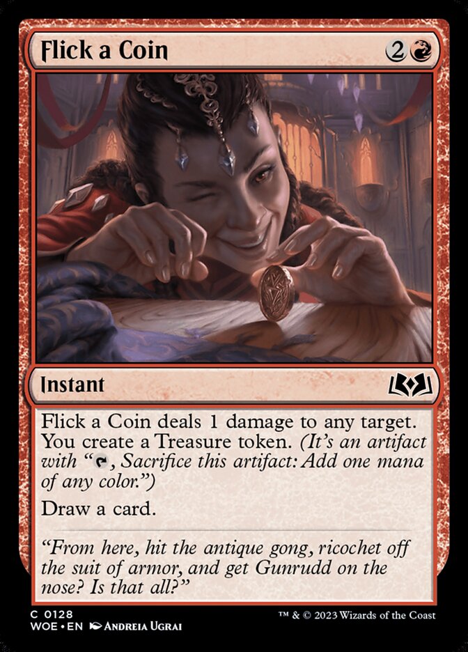 Card Scan of Flick a Coin | WOE