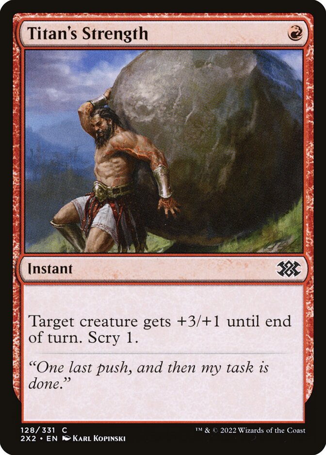 Card Scan of Titan's Strength | 2X2