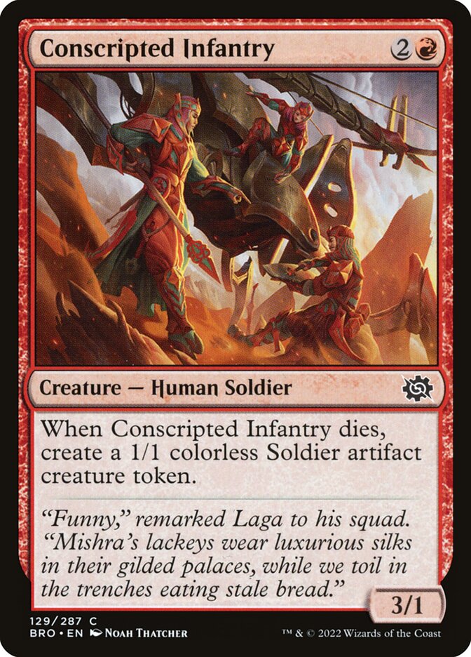 Card Scan of Conscripted Infantry | BRO