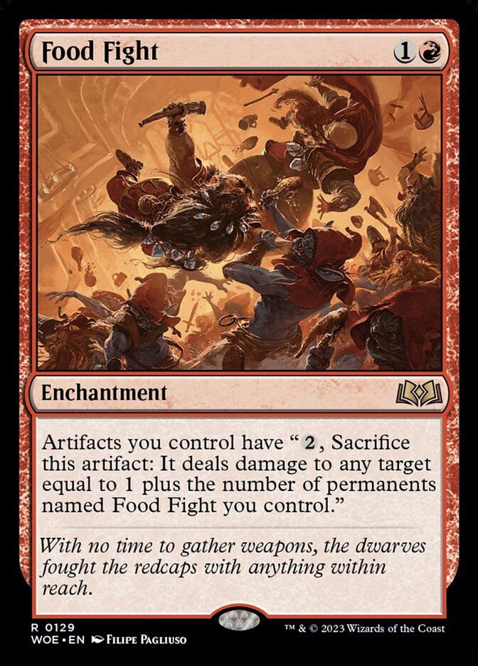 Card Scan of Food Fight | WOE