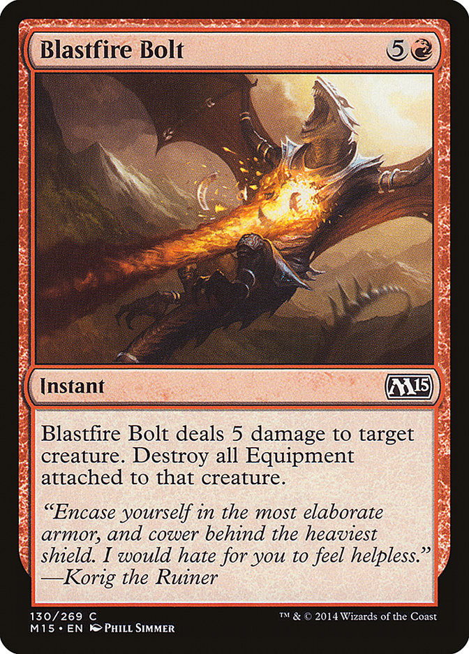 Card Scan of Blastfire Bolt | M15