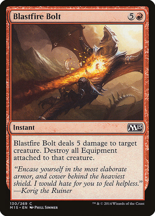 Card Scan of Blastfire Bolt | M15