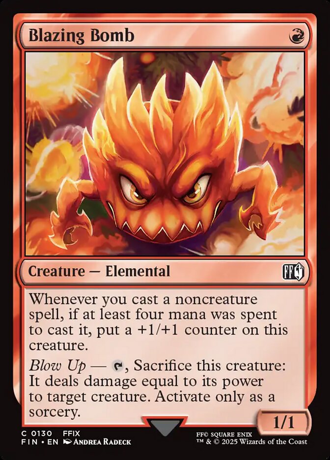 Card Scan of Blazing Bomb | FIN