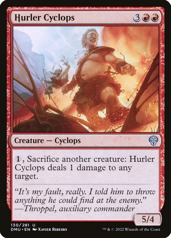 Card Scan of Hurler Cyclops | DMU