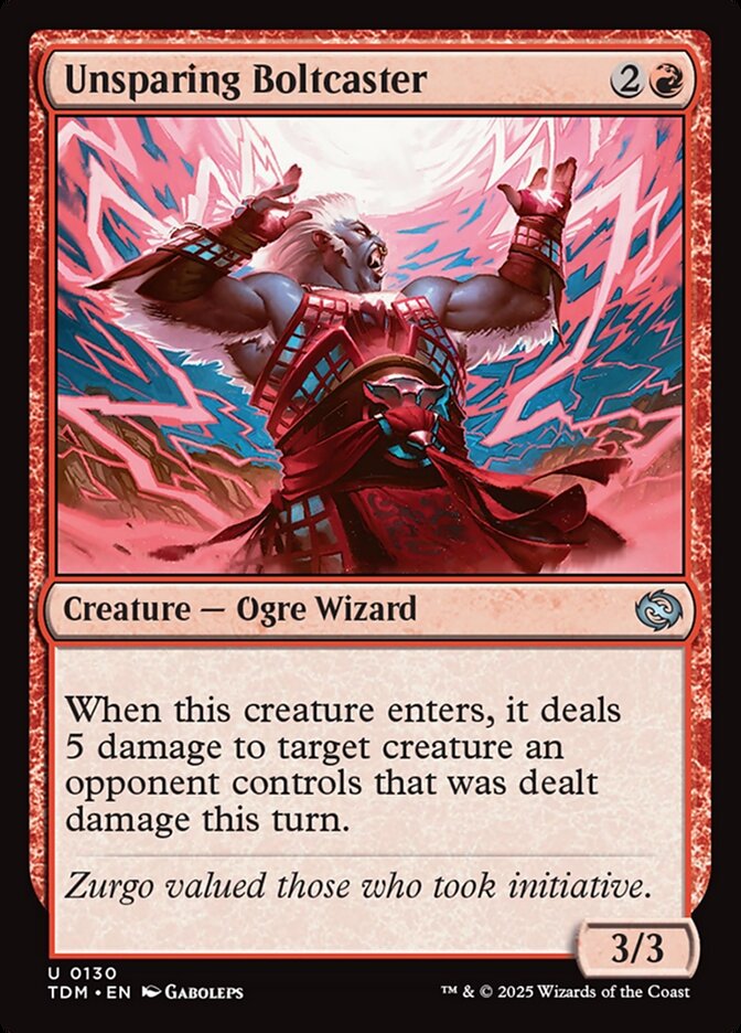 Card Scan of Unsparing Boltcaster | TDM