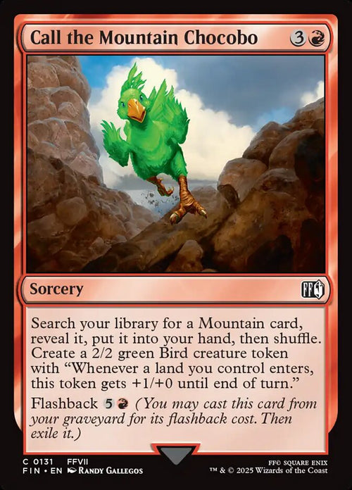Card Scan of Call the Mountain Chocobo | FIN