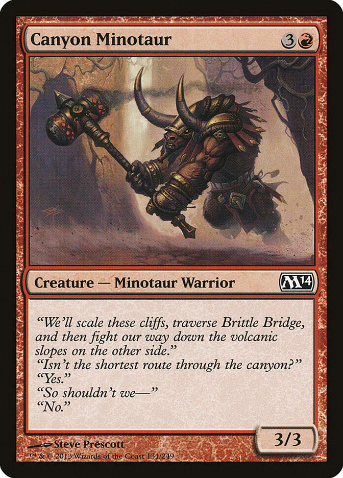 Card Scan of Canyon Minotaur | M14