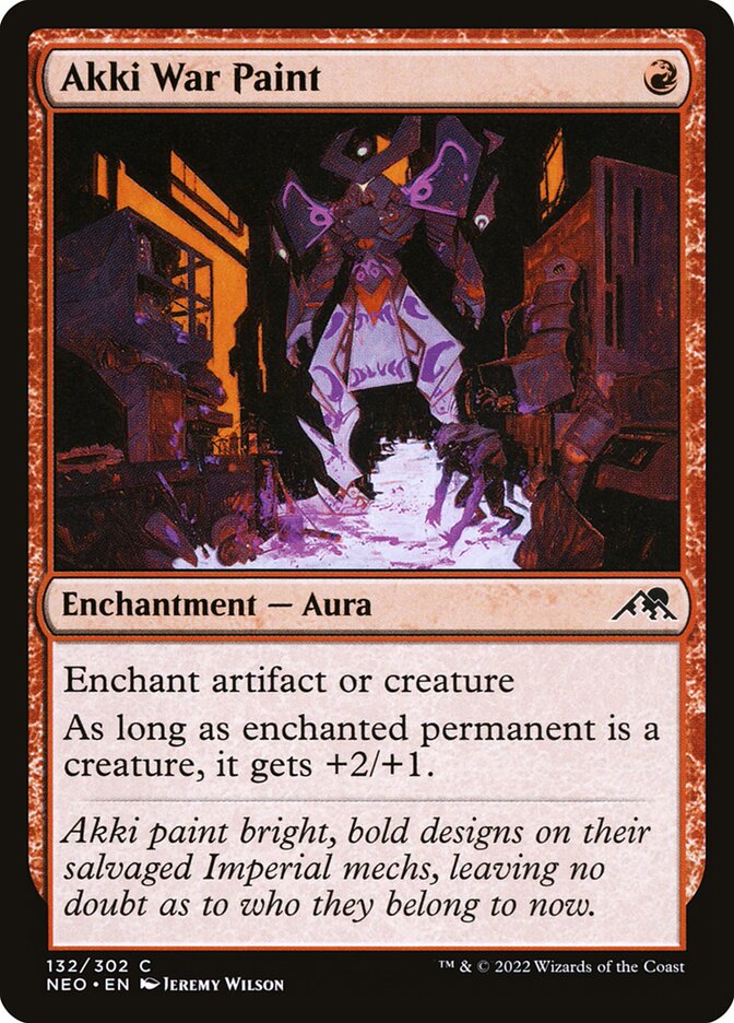 Card Scan of Akki War Paint | NEO