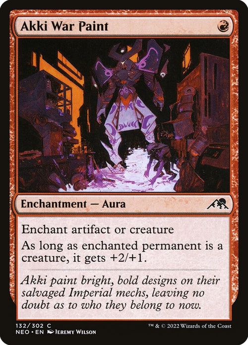 Card Scan of Akki War Paint | NEO