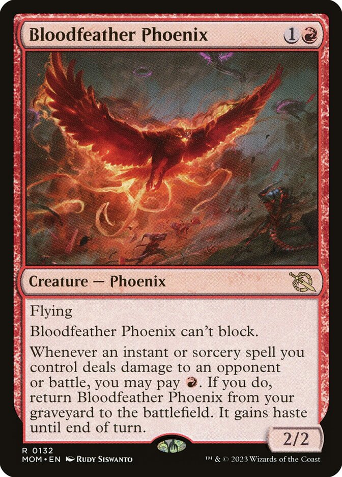 Card Scan of Bloodfeather Phoenix | MOM