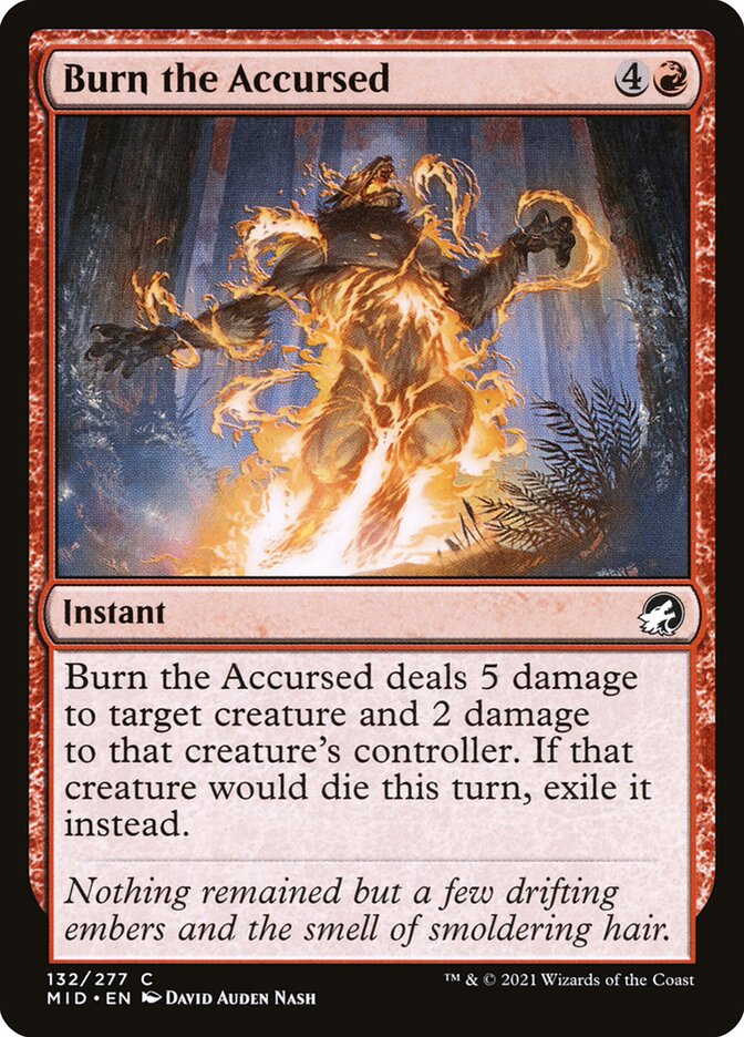 Card Scan of Burn the Accursed | MID