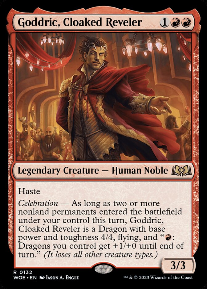 Card Scan of Goddric, Cloaked Reveler | WOE