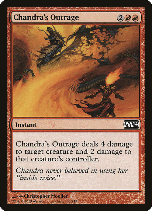 Card Scan of Chandra's Outrage | M14