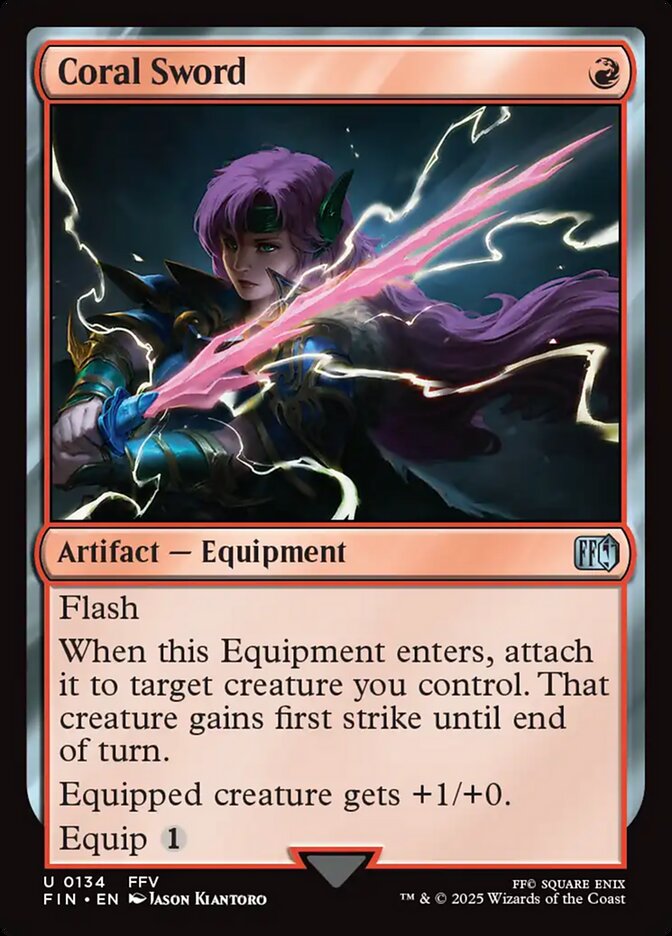 Card Scan of Coral Sword | FIN