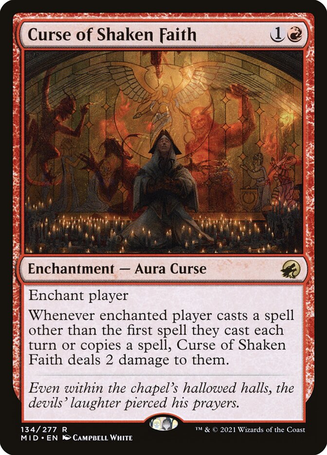 Card Scan of Curse of Shaken Faith | MID