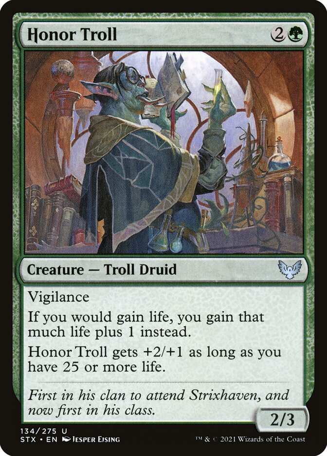 Card Scan of Honor Troll | STX