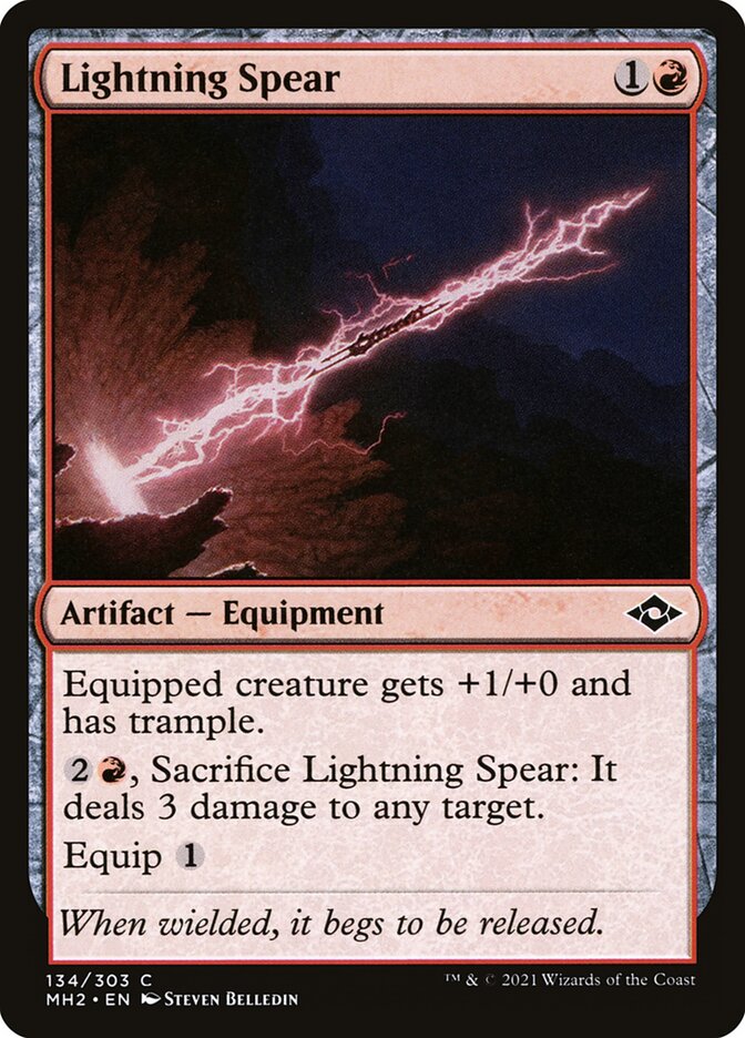 Card Scan of Lightning Spear | MH2