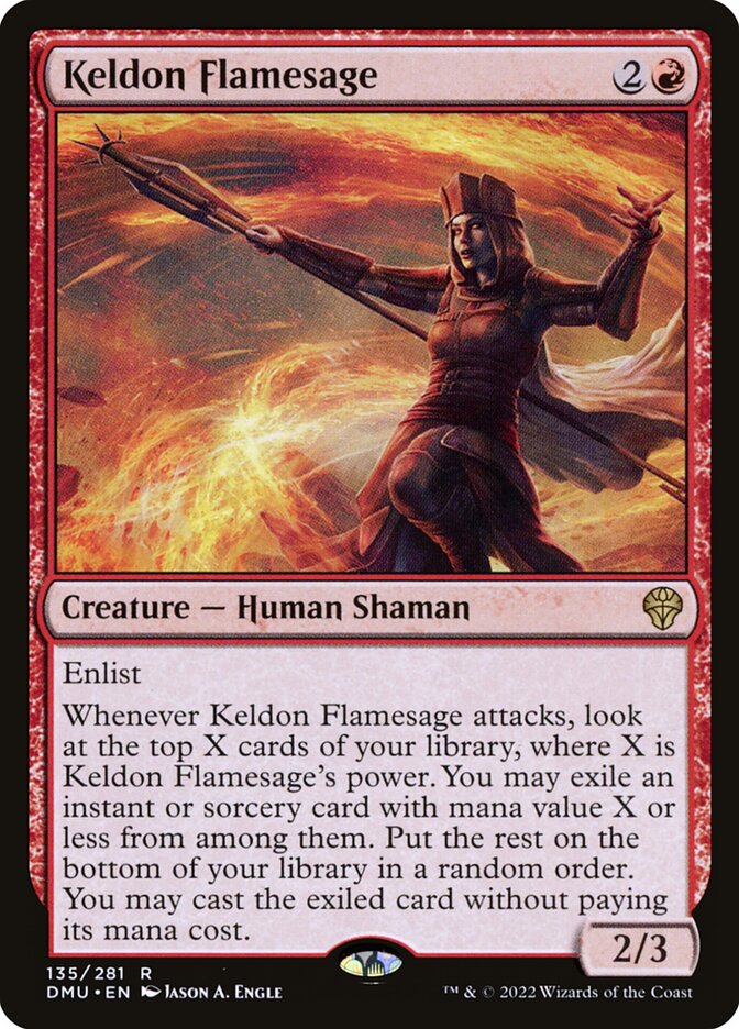 Card Scan of Keldon Flamesage | DMU
