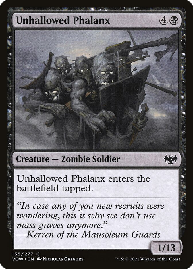 Card Scan of Unhallowed Phalanx | VOW