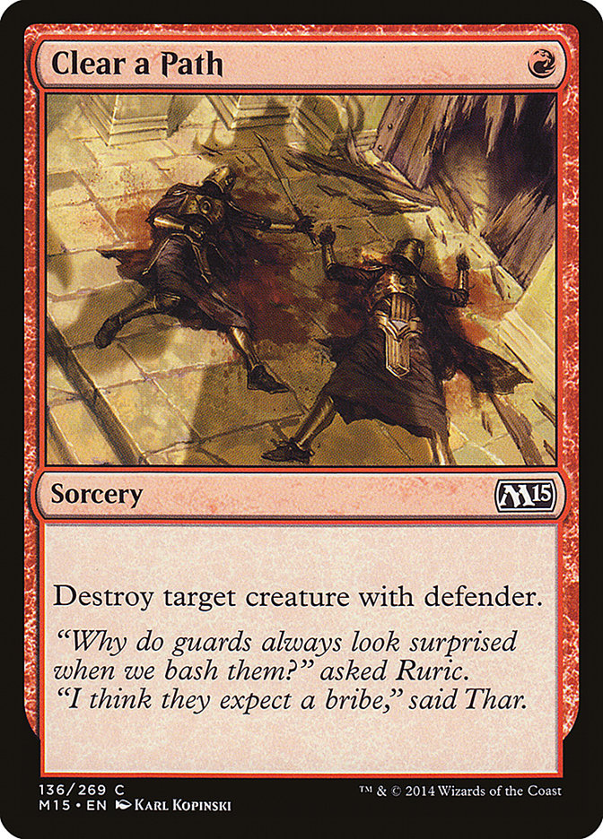 Card Scan of Clear a Path | M15