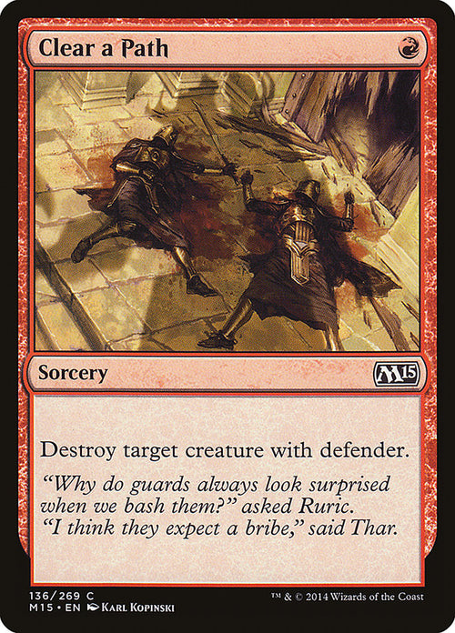 Card Scan of Clear a Path | M15