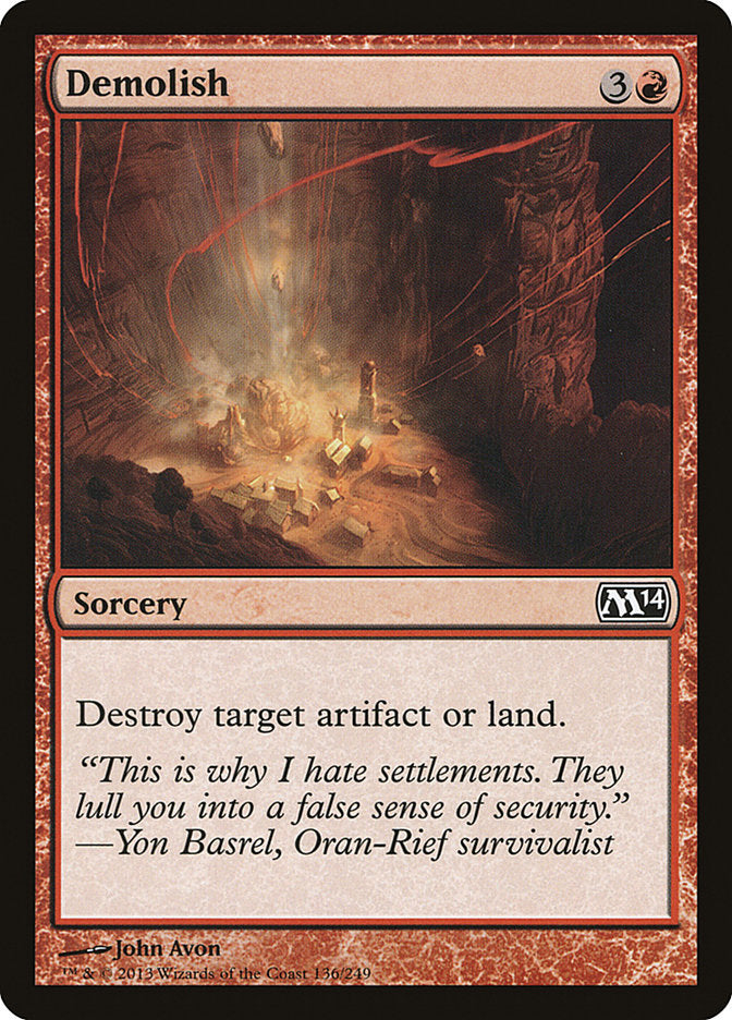 Card Scan of Demolish | M14