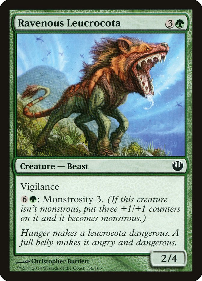 Card Scan of Ravenous Leucrocota | JOU