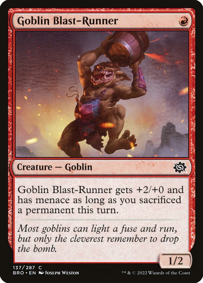 Card Scan of Goblin Blast-Runner | BRO