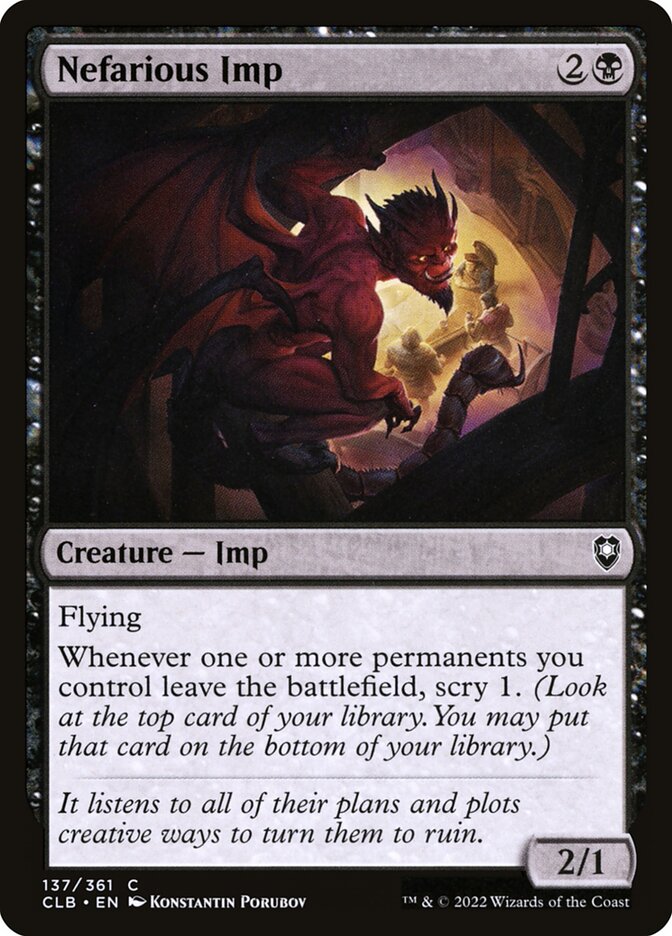 Card Scan of Nefarious Imp | CLB