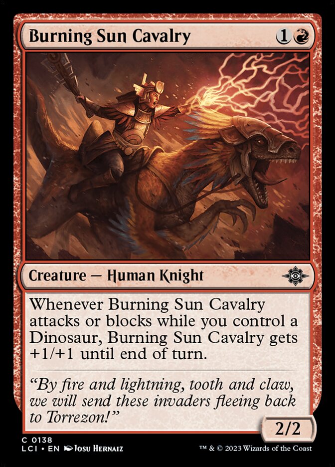 Card Scan of Burning Sun Cavalry | LCI