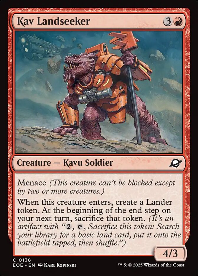 Kav Landseeker Card Scan