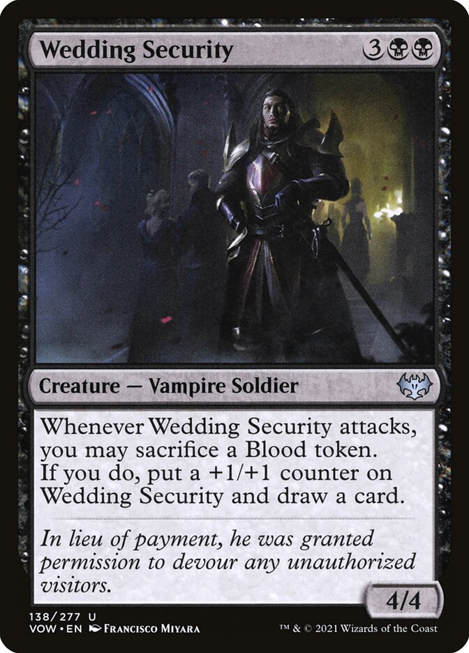 Card Scan of Wedding Security | VOW