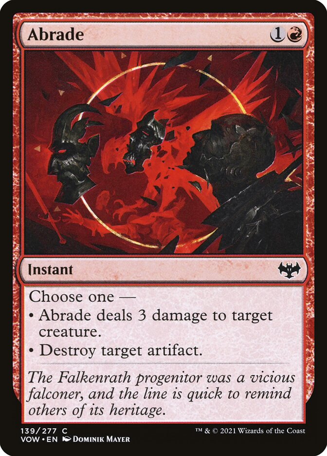 Card Scan of Abrade | VOW